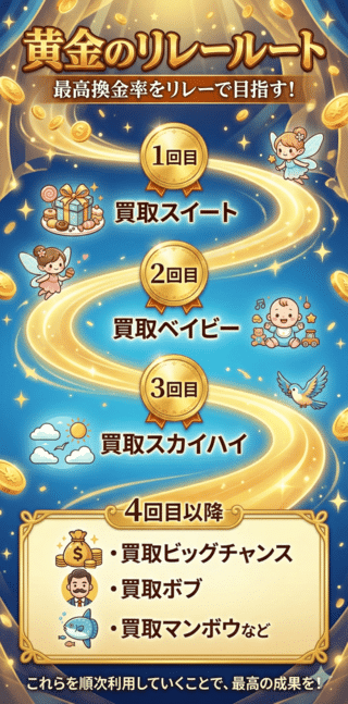 損をしないための黄金リレールート